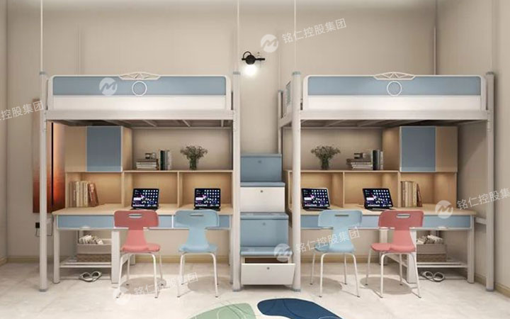 清新現(xiàn)代又實用——銘仁福建學(xué)生公寓床項目